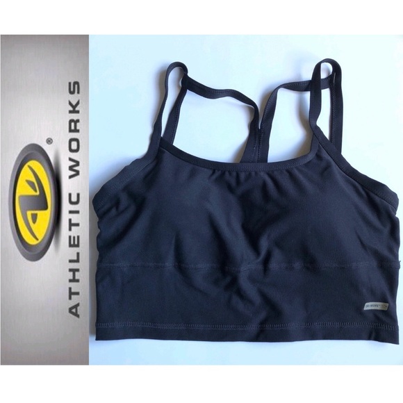 NEW Cami Bralette Racerback Straps Removable Pads Small Black Women NWOT - Picture 1 of 16